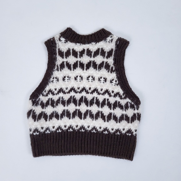 *Free with Purchase* Zara Knit Sweater Vest cableknit soft comfy sleeveless crop - Picture 7 of 8